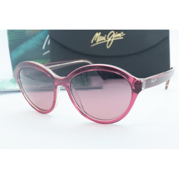Maui Jim Mariana MJ 828-52C Pink Cat Eye Sunglasses Maui Rose polarized Lenses
